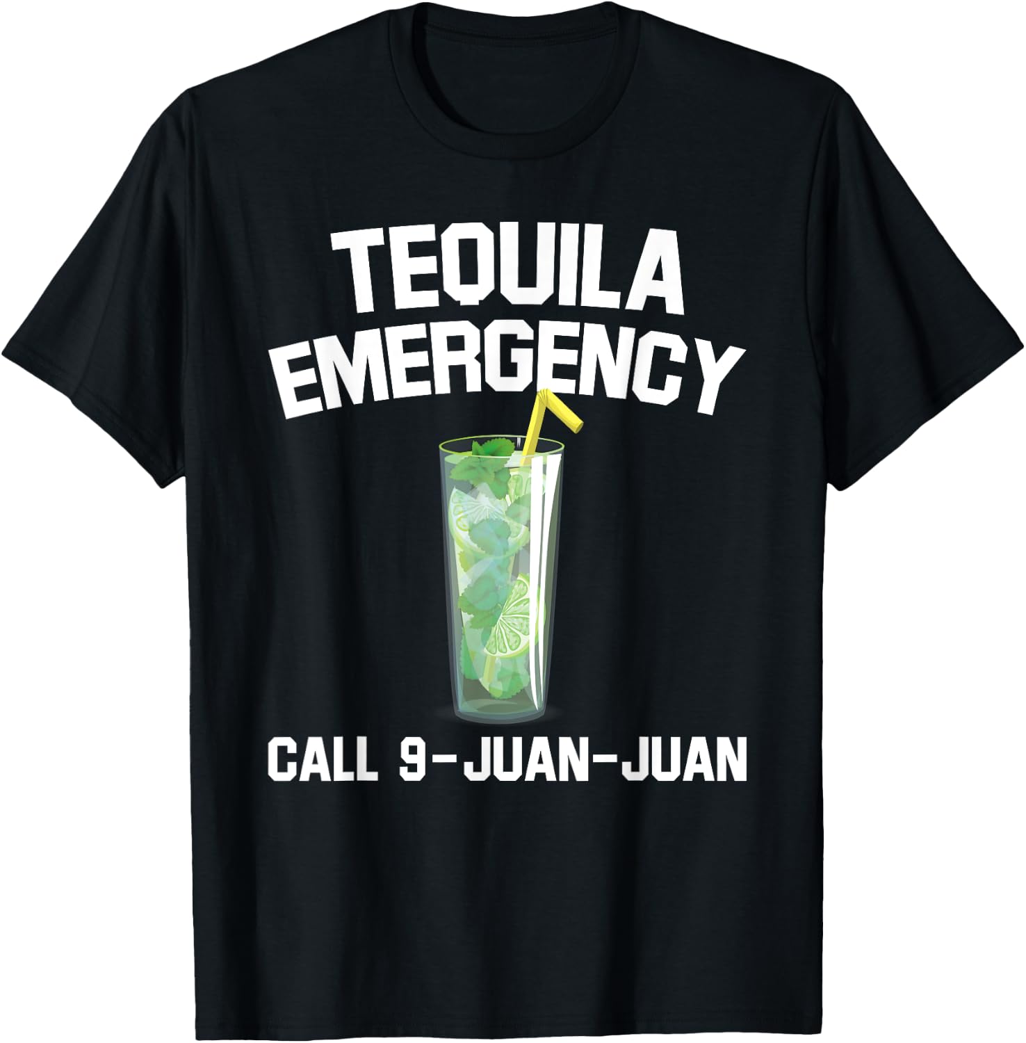 Tequila Emergency Mexican Fiesta Funny Cinco de Mayo Gift T-Shirt - T-Shirt | Black
