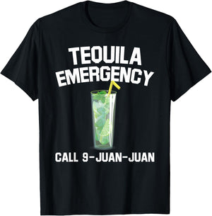 Tequila Emergency Mexican Fiesta Funny Cinco de Mayo Gift T-Shirt - T-Shirt | Black