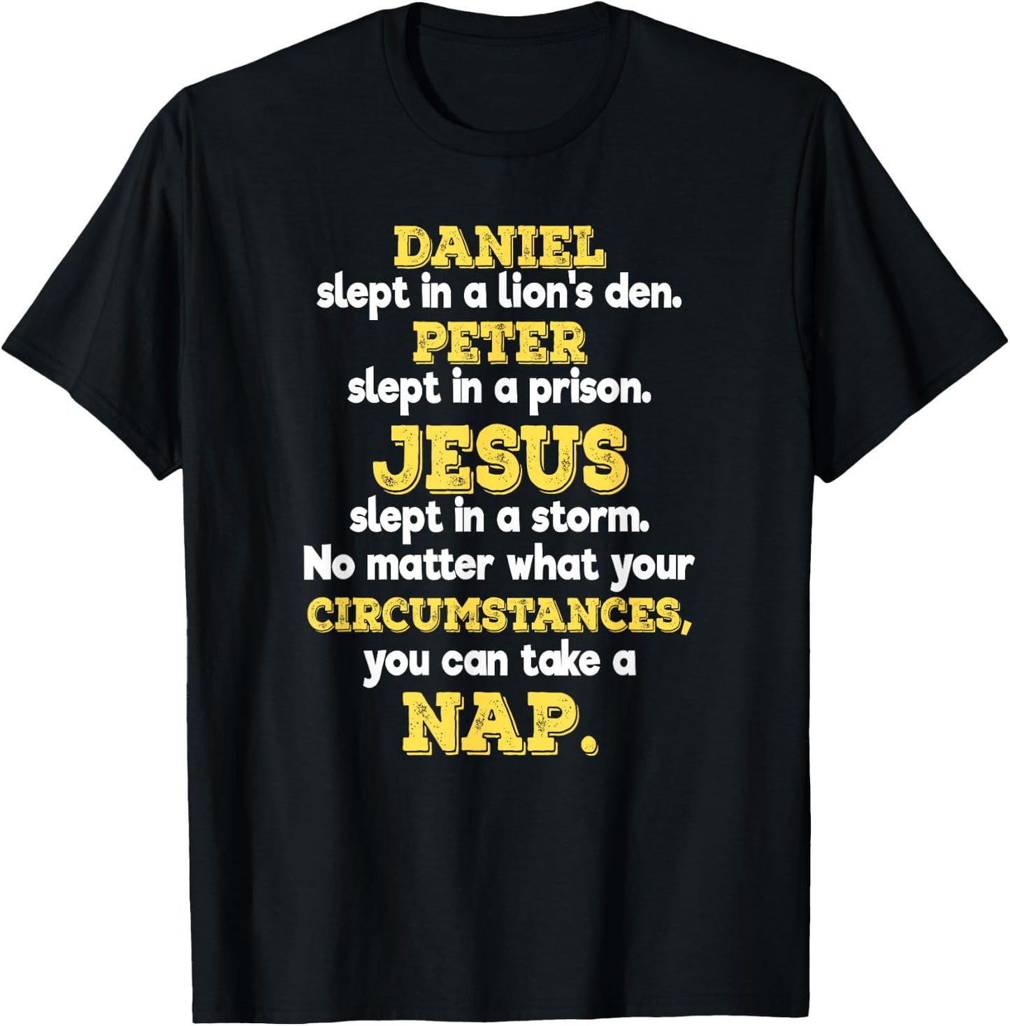 Funny Christian Sayings Biblical Events Gift Believers T-Shirt - T-Shirt | Black