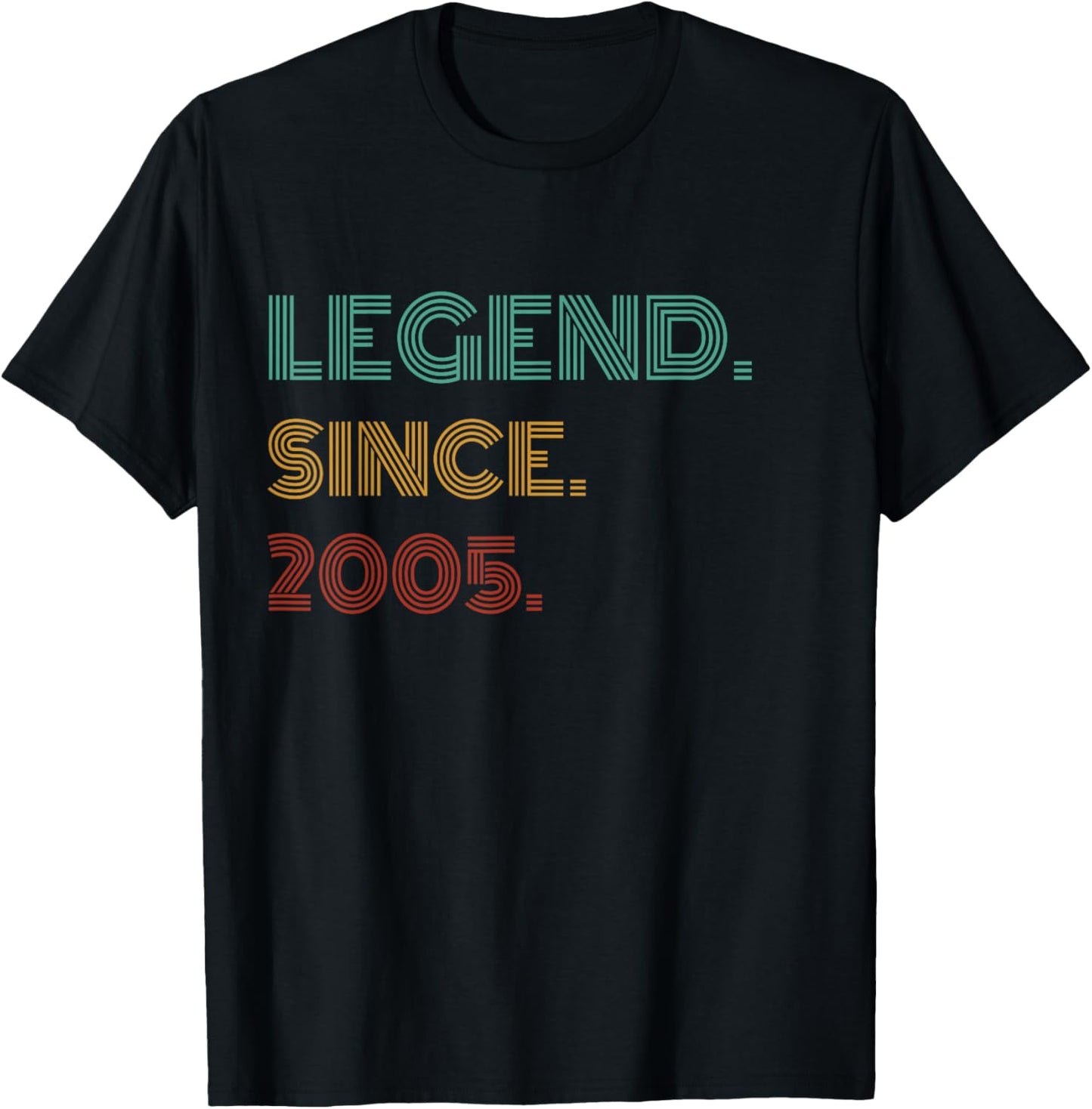 21 Years Old Legend Since 2005 21st Birthday T-Shirt - T-Shirt | Black