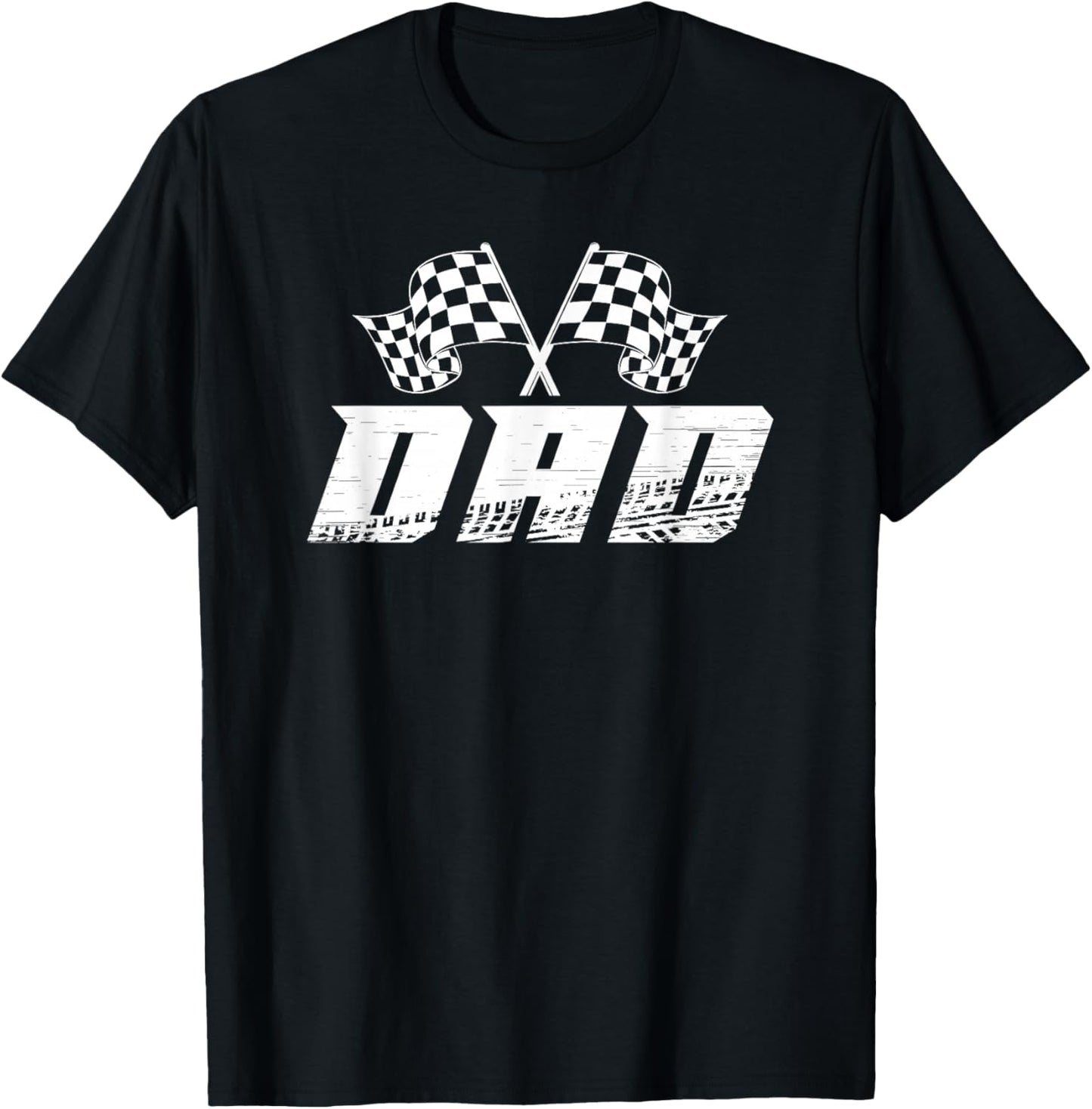 Dad Pit Crew Family Racing Birthday Race Car T-Shirt - T-Shirt | Black