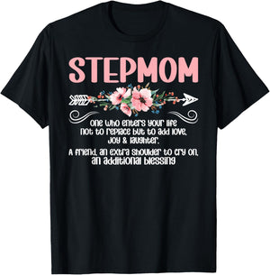 Stepmom Definition Stepmother Stepmama Step Mom Step Mama T-Shirt - T-Shirt | Black