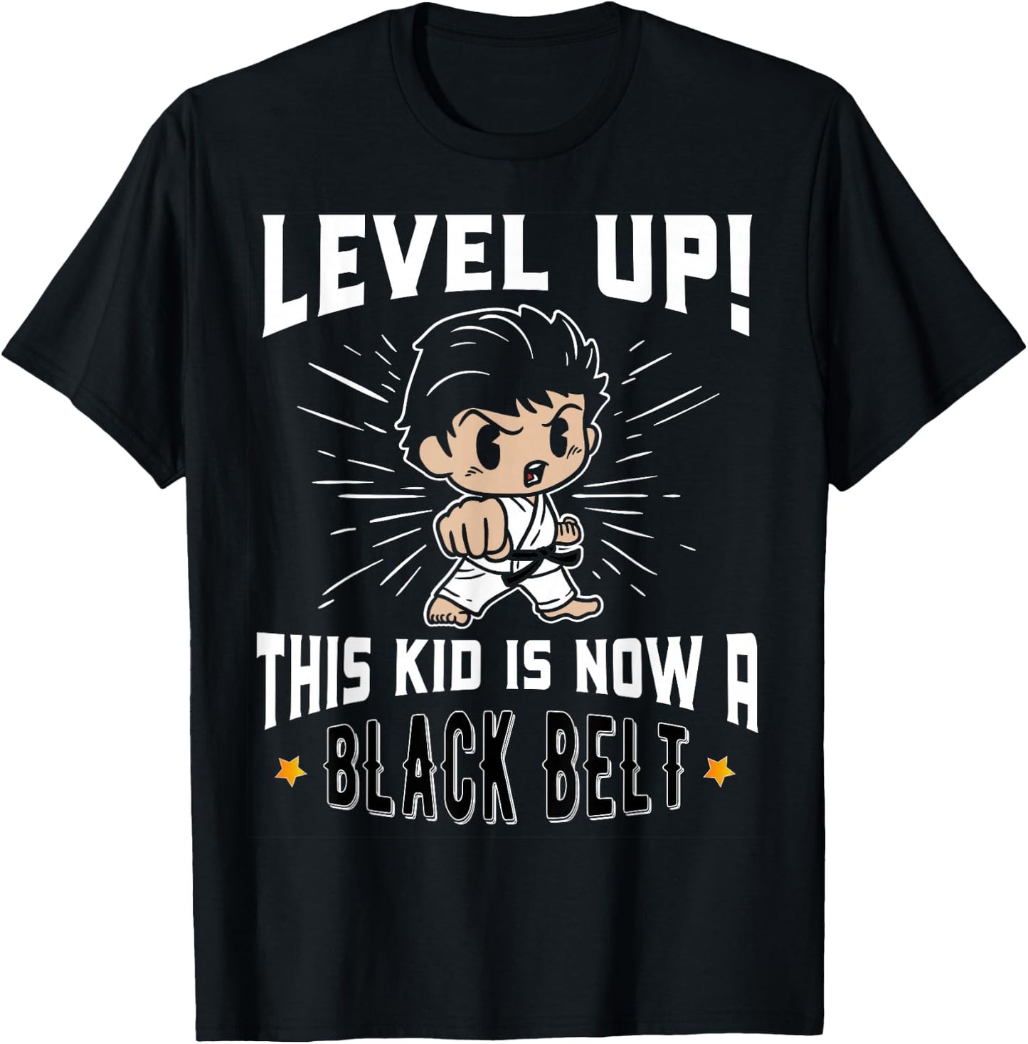 Kids Karate Uniform Black Belt Award T Shirt Gifts T-Shirt - T-Shirt | Black