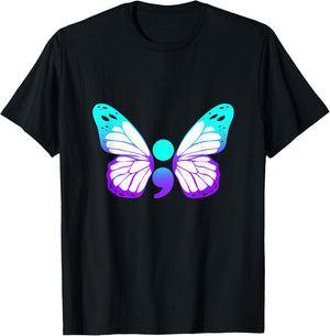 Semicolon For Sentence That Could have Ended - Semi Colon T-Shirt - T-Shirt | Black