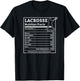 Lacrosse nutritional facts Lacrosse Player men woman kids T-Shirt - T-Shirt | Black