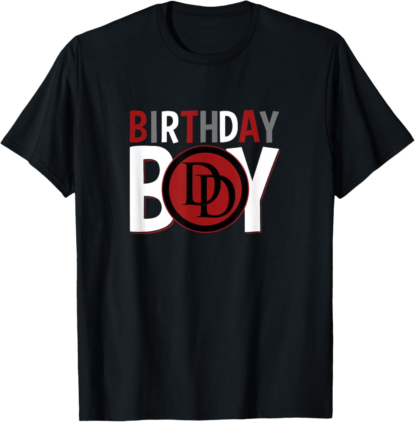 Marvel Universe Classic Birthday Boy Daredevil Logo T-Shirt - T-Shirt | Black