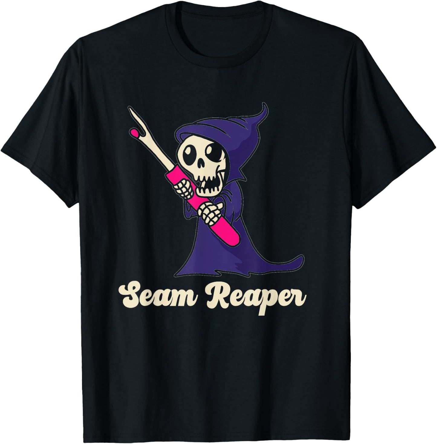 Seam Reaper Funny Seam Ripper Gift T-Shirt - T-Shirt | Black