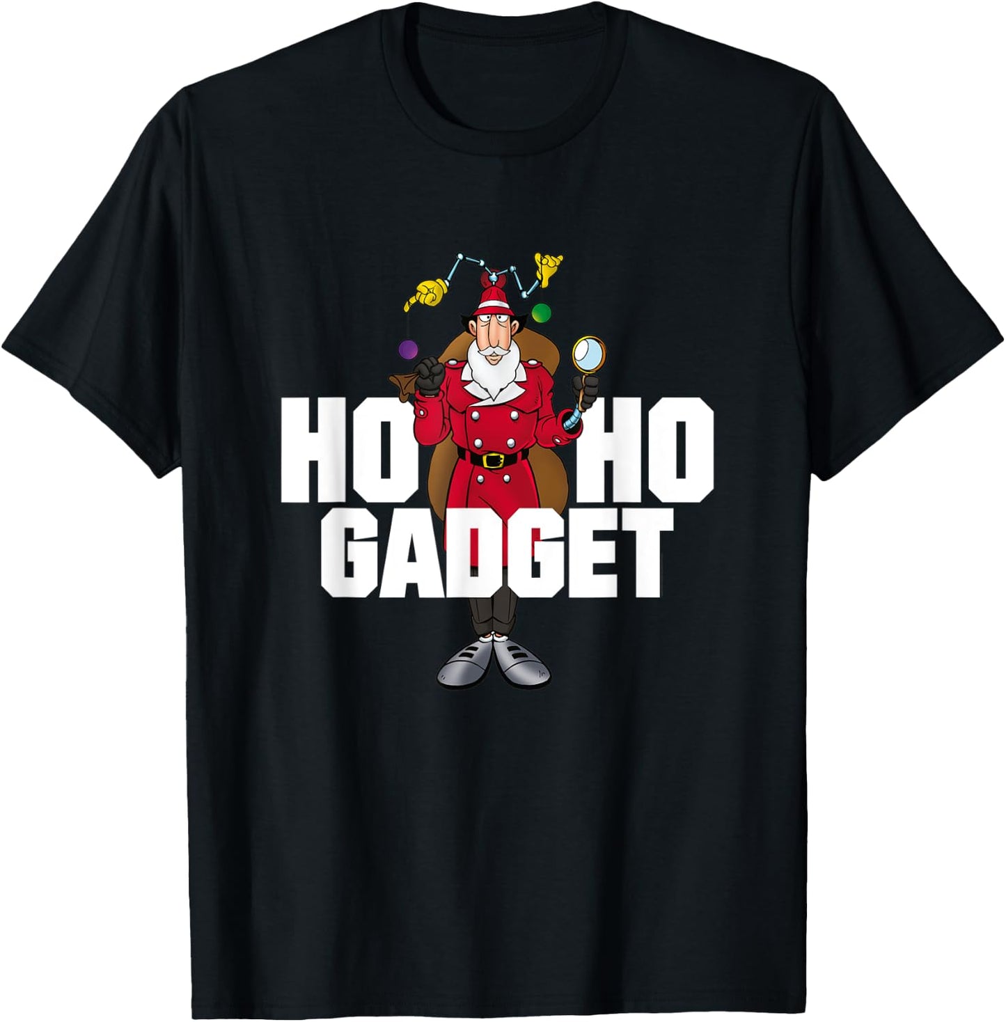 Inspector Gadget - Adult T Shirt - Christmas 01 T-Shirt - T-Shirt | Black