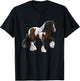 Brown & White Skewbald Bay Pinto Gypsy Vanner Draft Horse T-Shirt - T-Shirt | Black