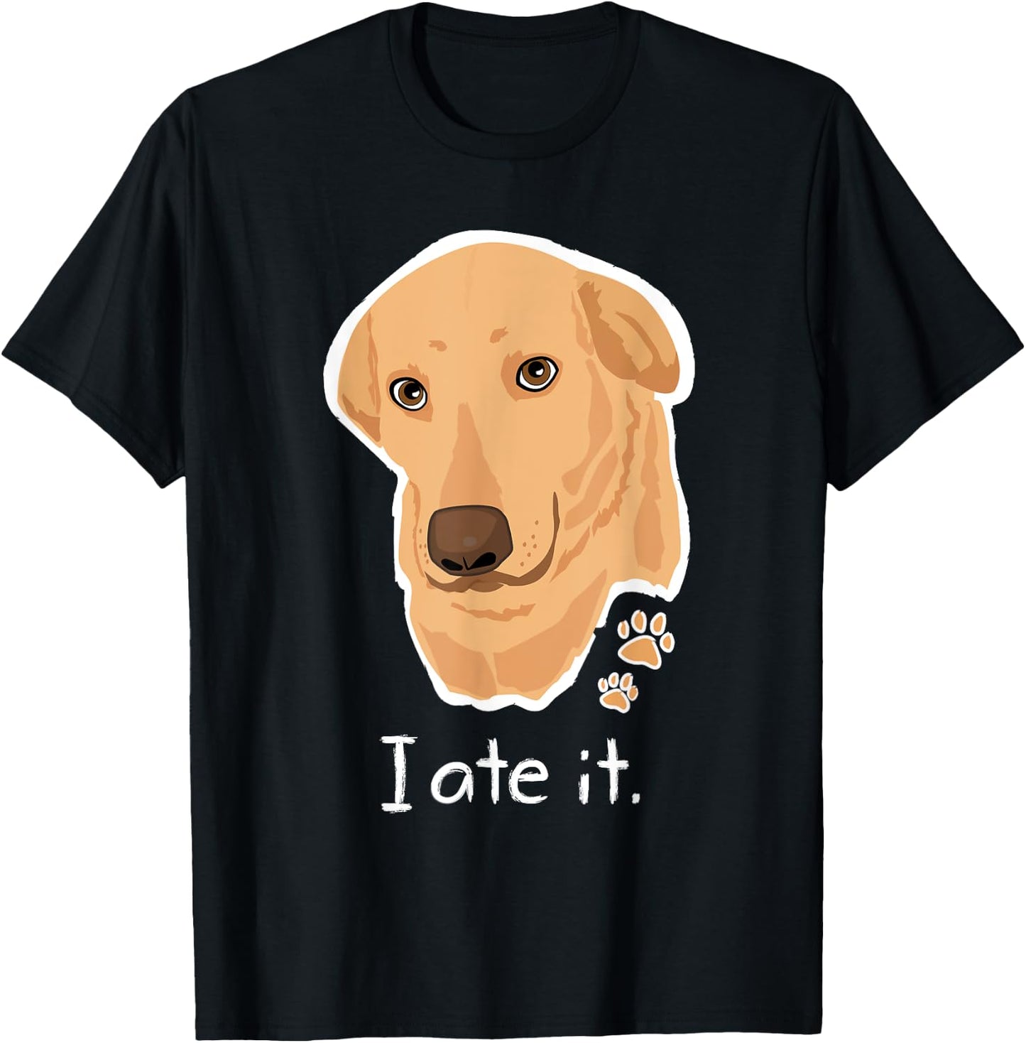 Cute Golden Yellow Lab T Shirt Gifts Labrador Face Dog Labby Men Women Girls Kids T-Shirt - T-Shirt | Black
