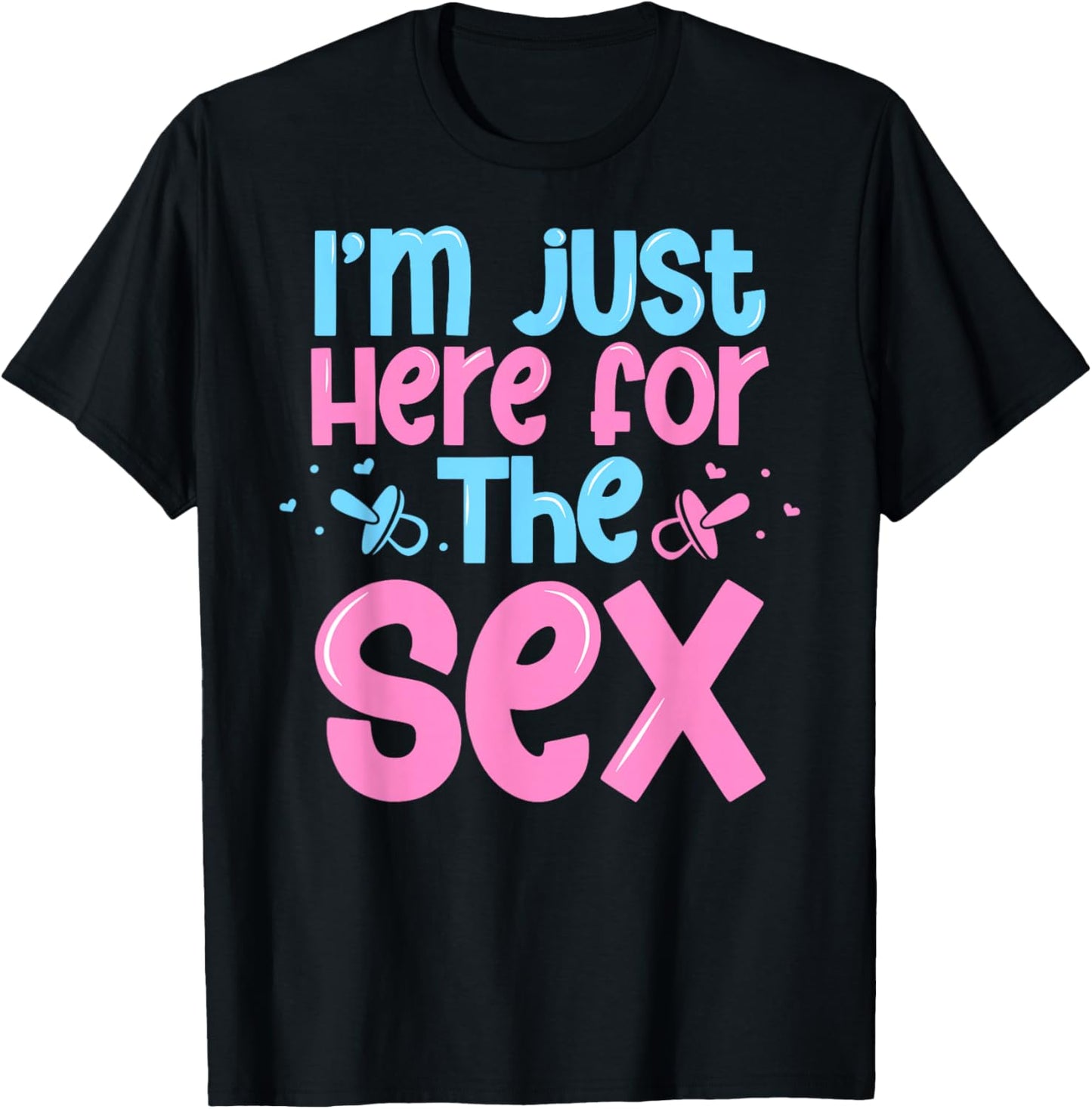 Baby announcement gender reveal here for the baby party T-Shirt - T-Shirt | Black