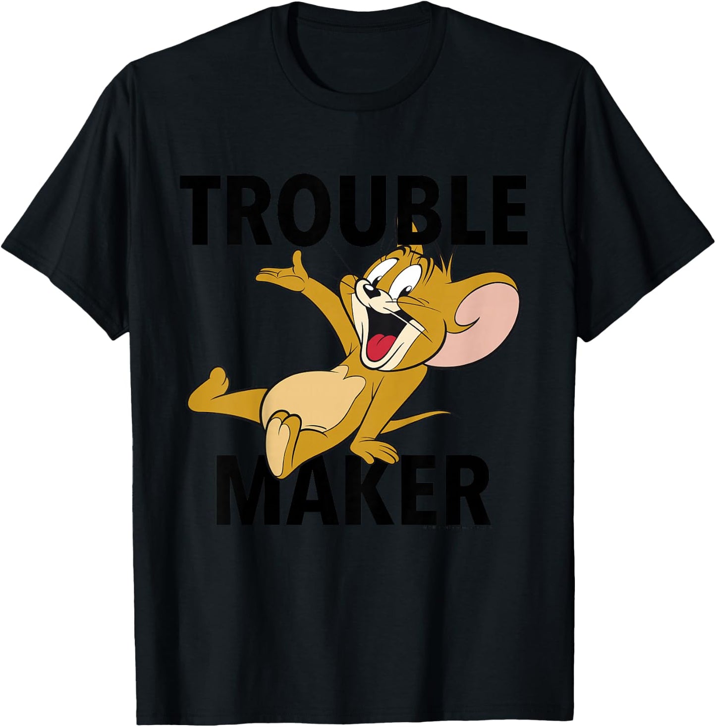 Kids Tom and Jerry Trouble Maker Portrait T-Shirt - T-Shirt | Black