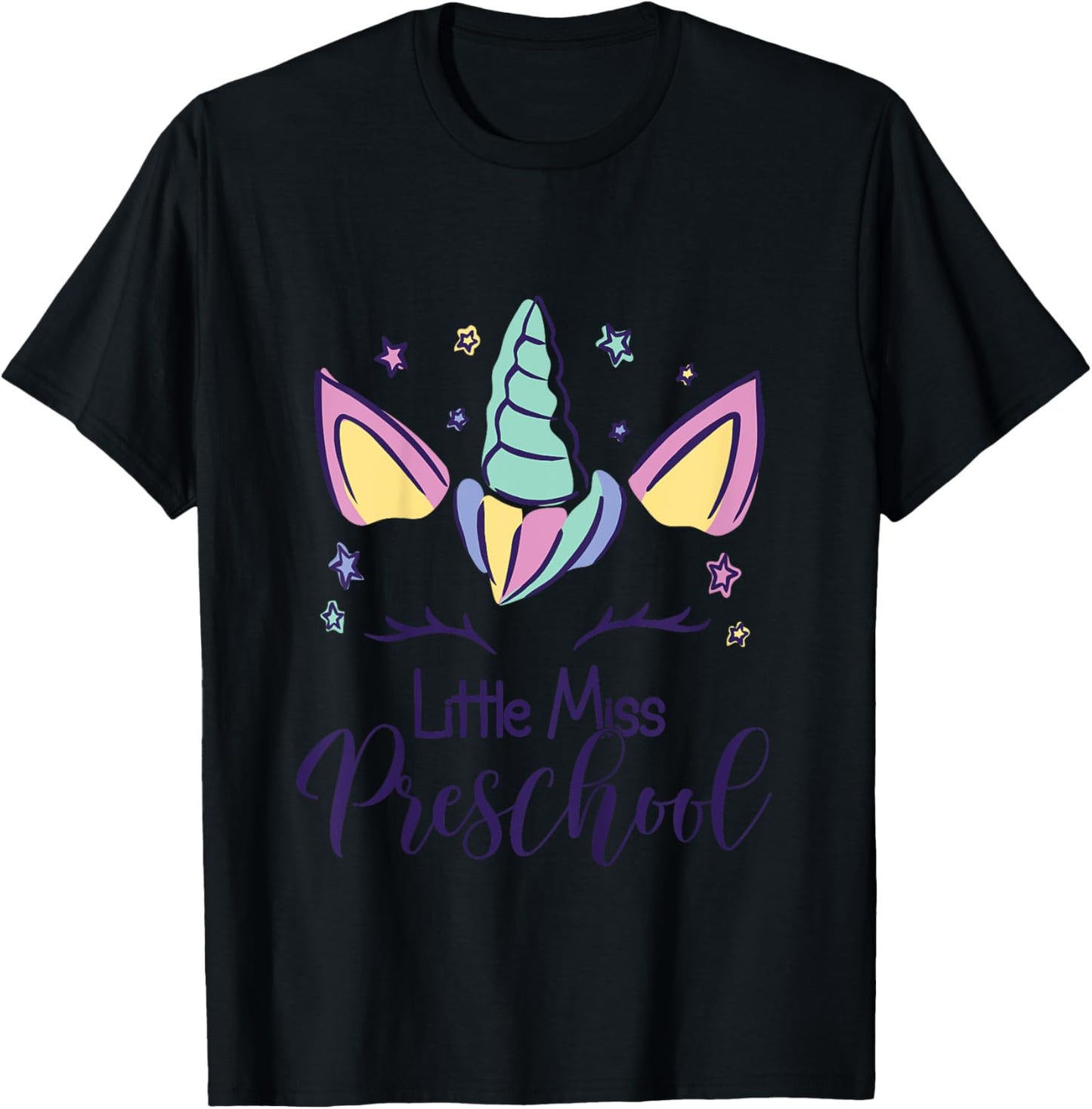Preschool Girl First Day of PreK Little Miss Preschool 2025 T-Shirt - T-Shirt | Black