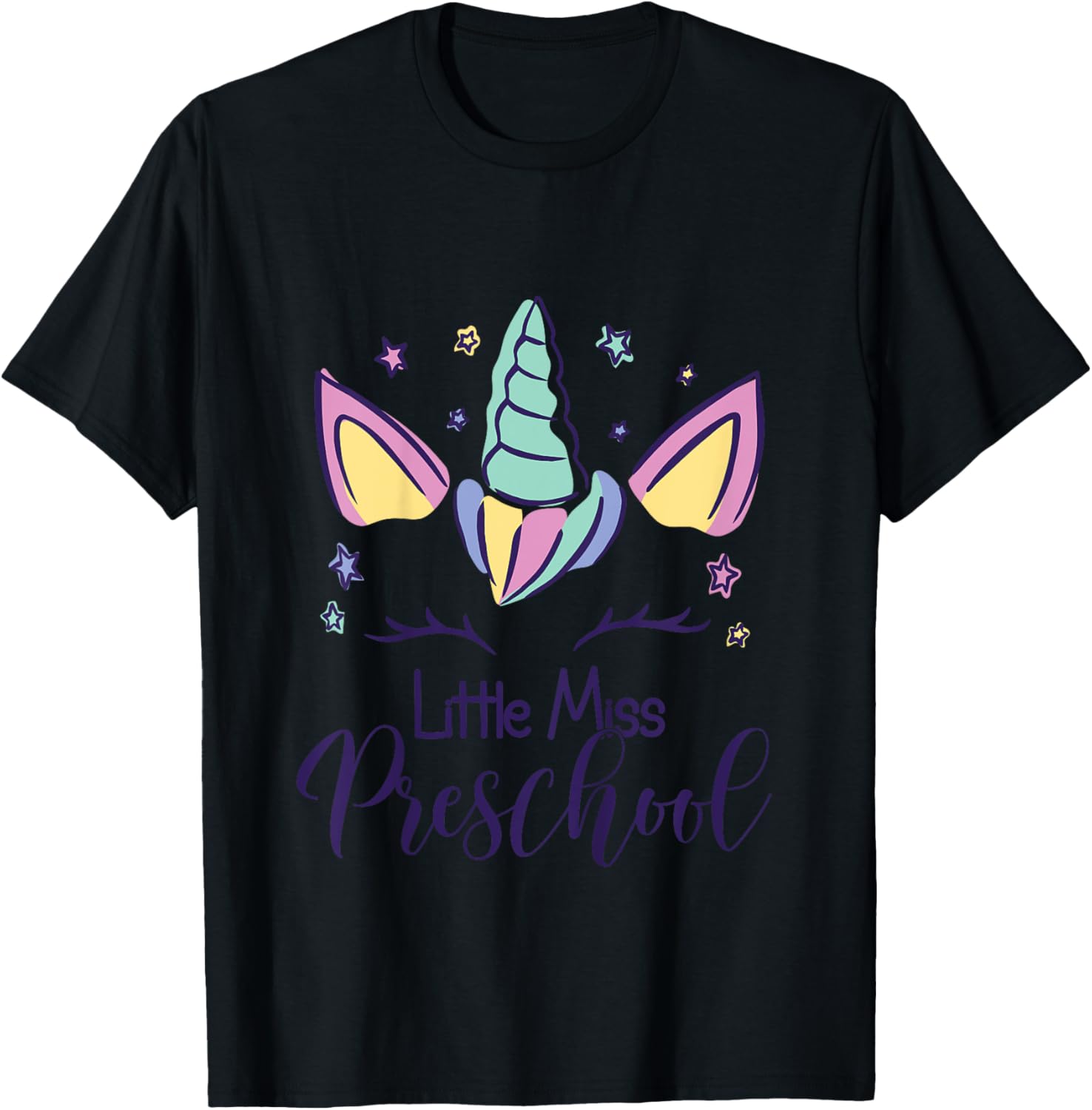 Preschool Girl First Day of PreK Little Miss Preschool 2025 T-Shirt - T-Shirt | Black