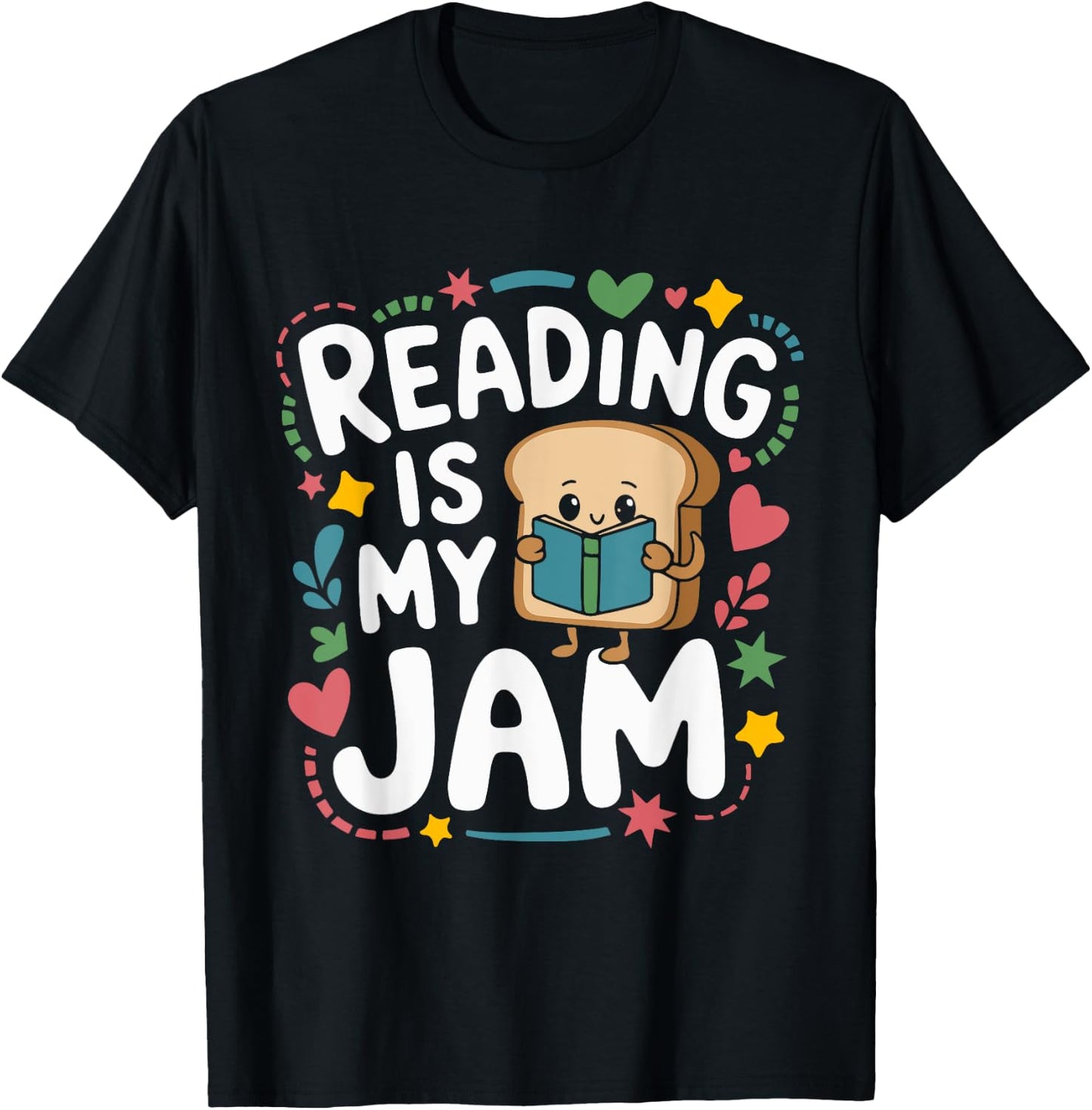 Reading My Jam Read Reading Book Librarian Toddlers Kids T-Shirt - T-Shirt | Black
