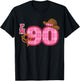 Cowgirl Hat 90th Birthday Cowboy Framer Theme 90 Year Old T-Shirt - T-Shirt | Black