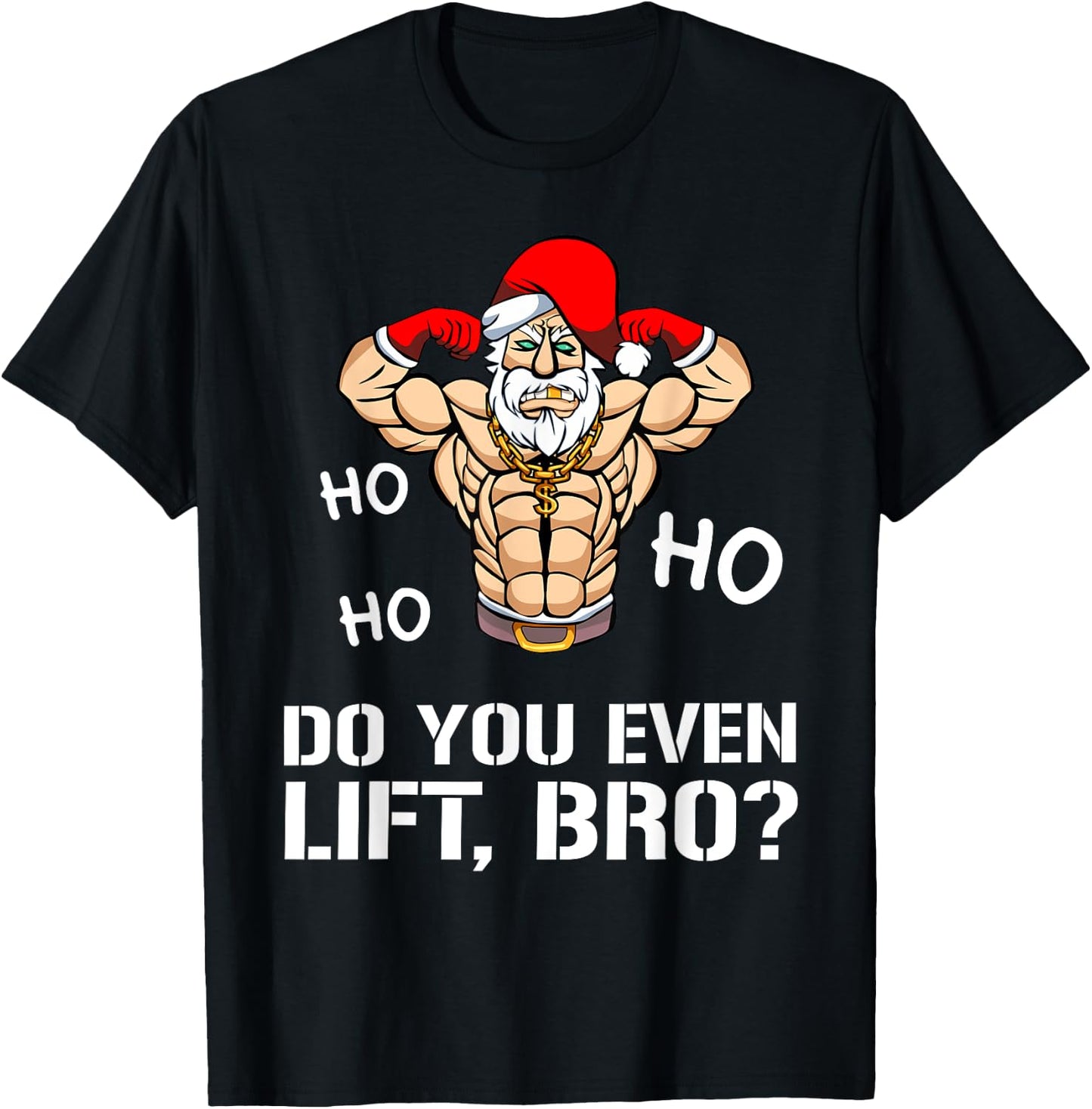 Funny Do You Even Lift Bro Gym Fitness Christmas Men Women T-Shirt - T-Shirt | Black