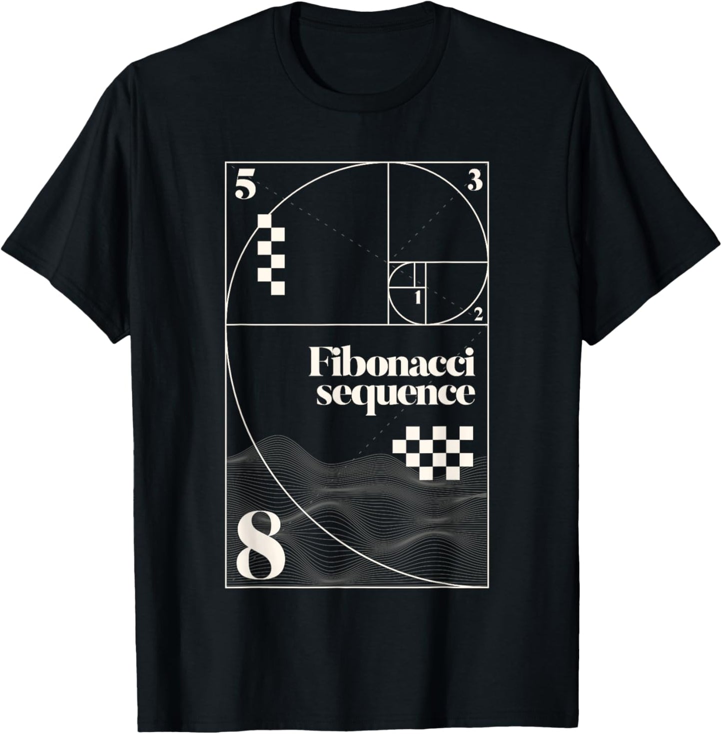 Fibonacci Sequence Golden Ratio Mathematics T-Shirt - T-Shirt | Black