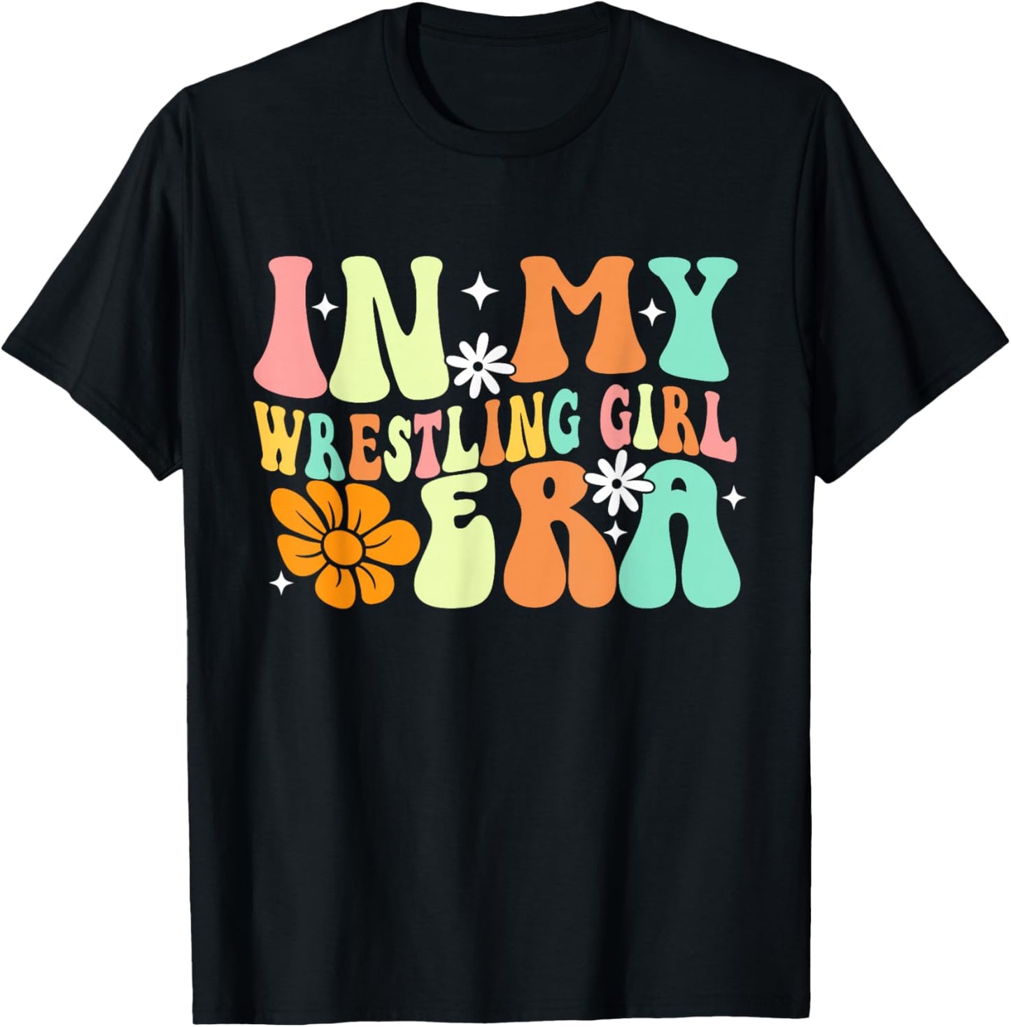 In My Wrestling Girl Era Wrestler Wrestle Groovy Women T-Shirt - T-Shirt | Black