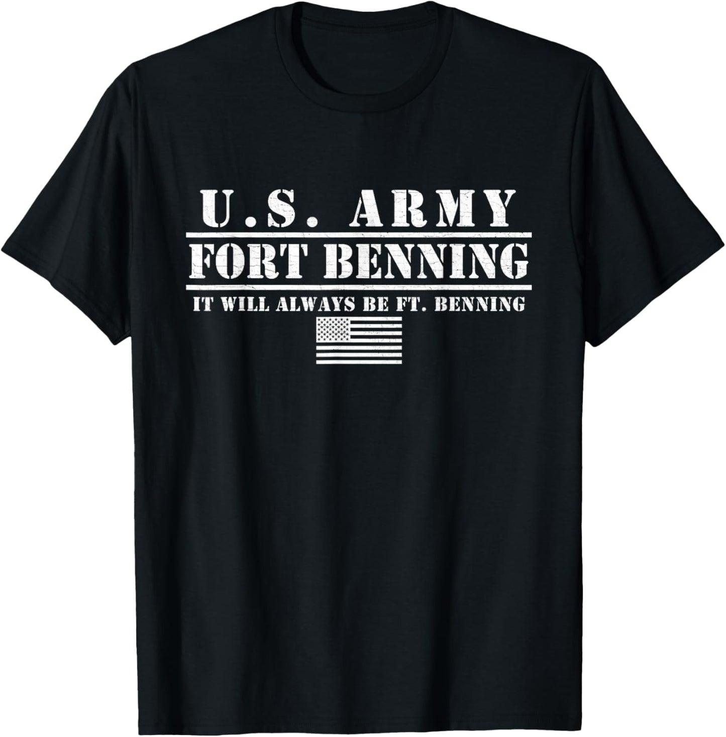 Fort Benning Ga Army Infantry It Will Always Be Ft. Benning T-Shirt - T-Shirt | Black
