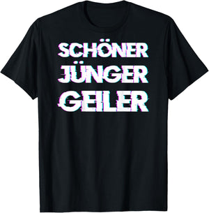 Schöner Jünger Geiler, Backprint Mallorca Malle Party Glitch T-Shirt - T-Shirt | Black