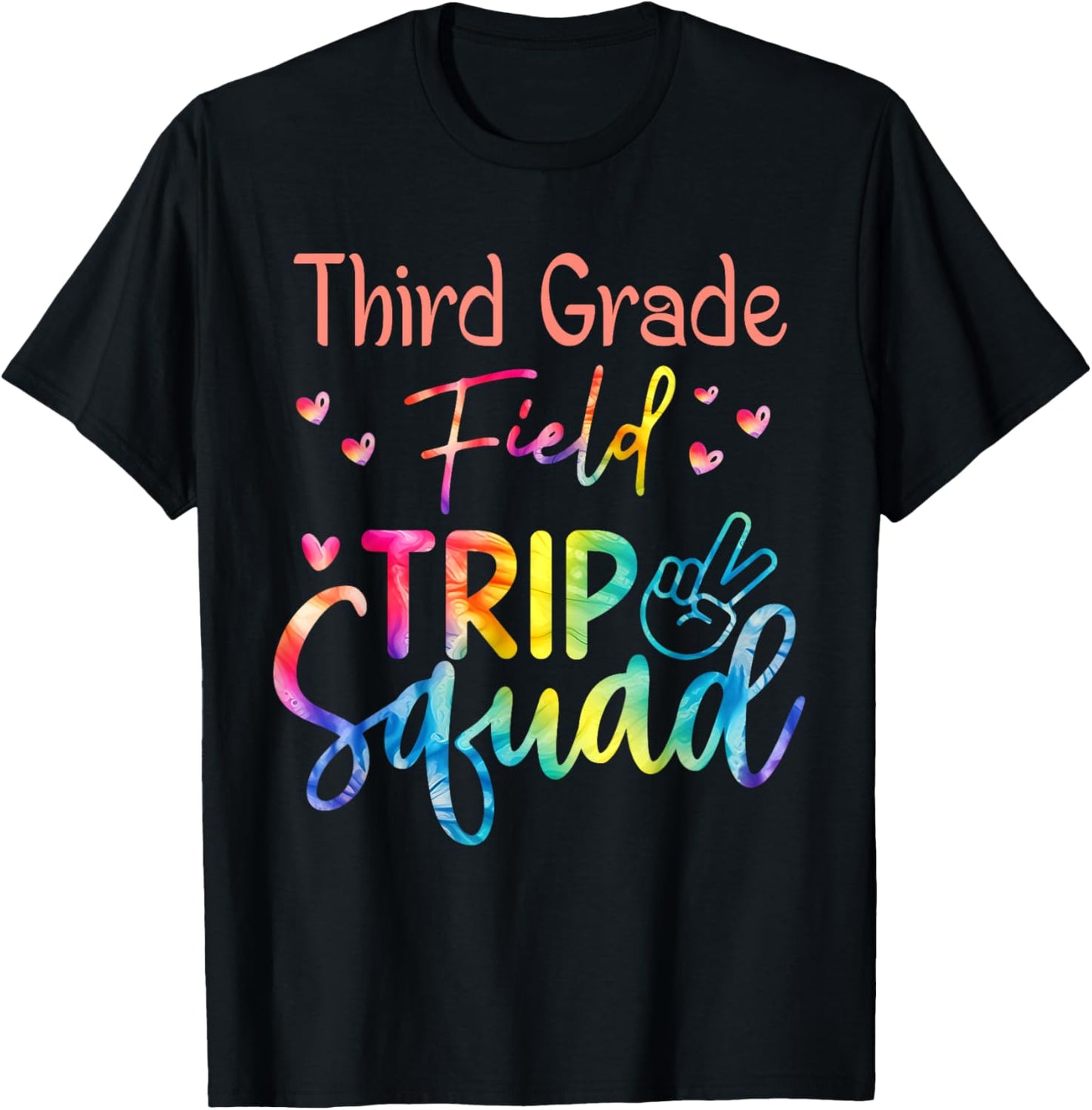 Third Grade Zoo Field Trip Squad Matching Teacher Students T-Shirt - T-Shirt | Black