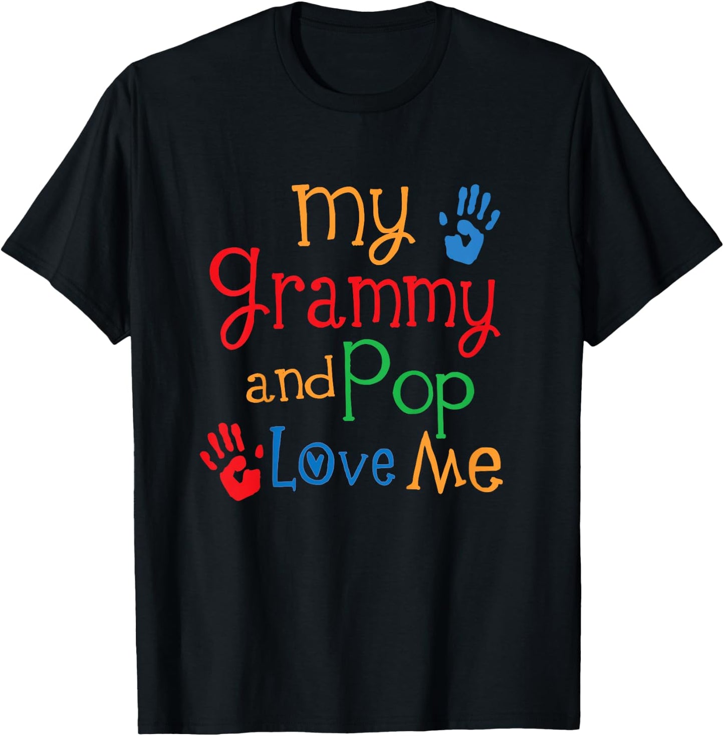Grammy and Pop Love Me T-Shirt - T-Shirt | Black