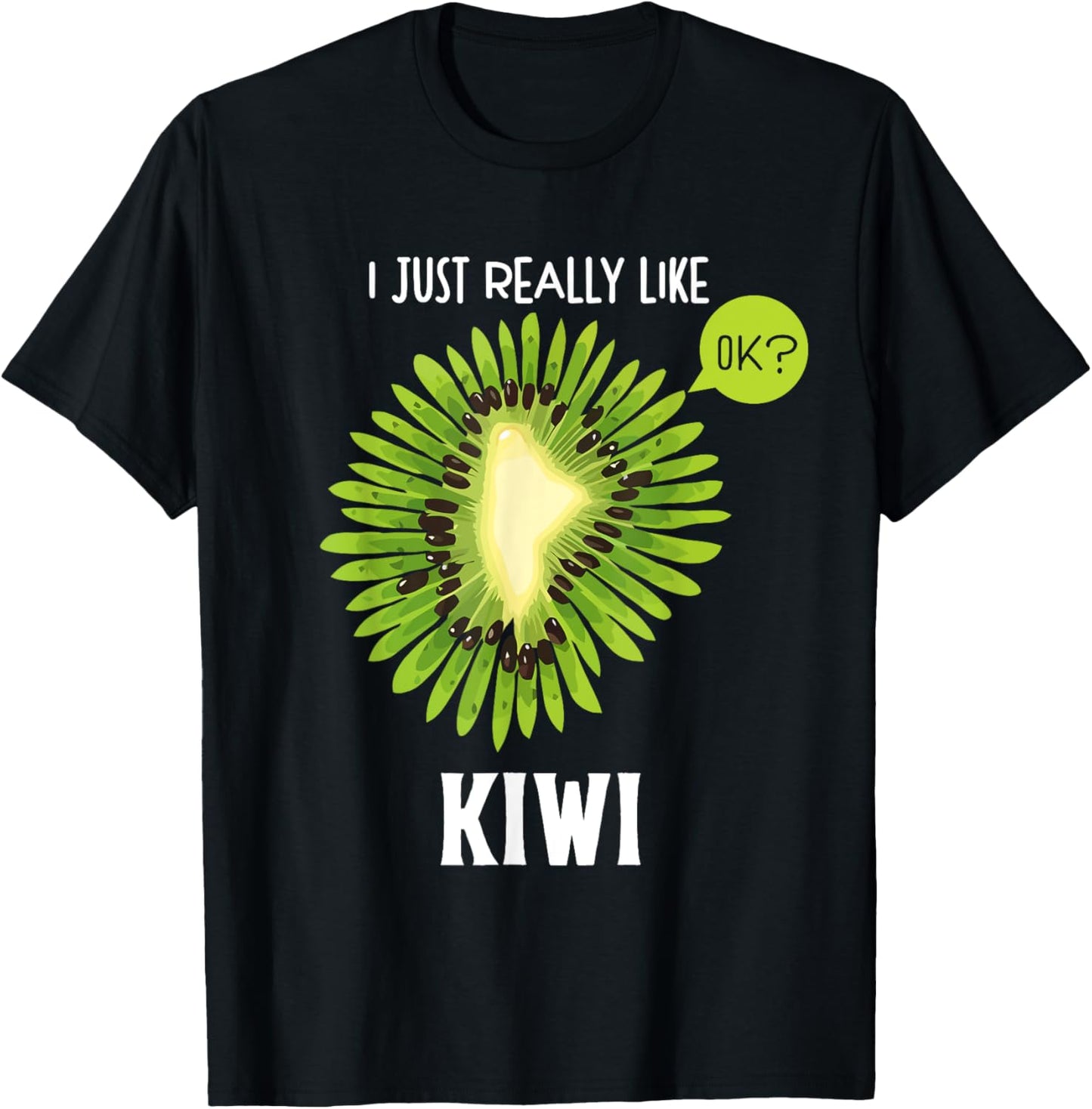 Cute Kiwi Apparel Fruit Lover Summer Matching Group Men Women Girls Kids T-Shirt - T-Shirt | Black