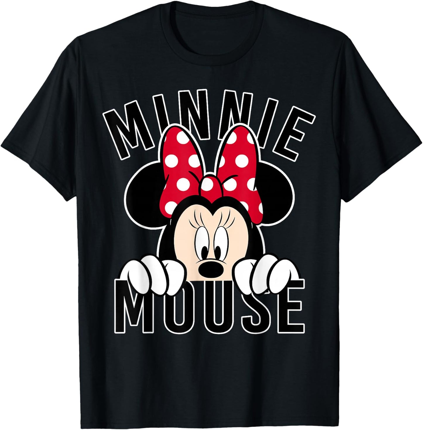 Disney - Minnie Rock the Dots Peeking Minnie T-Shirt - T-Shirt | Black