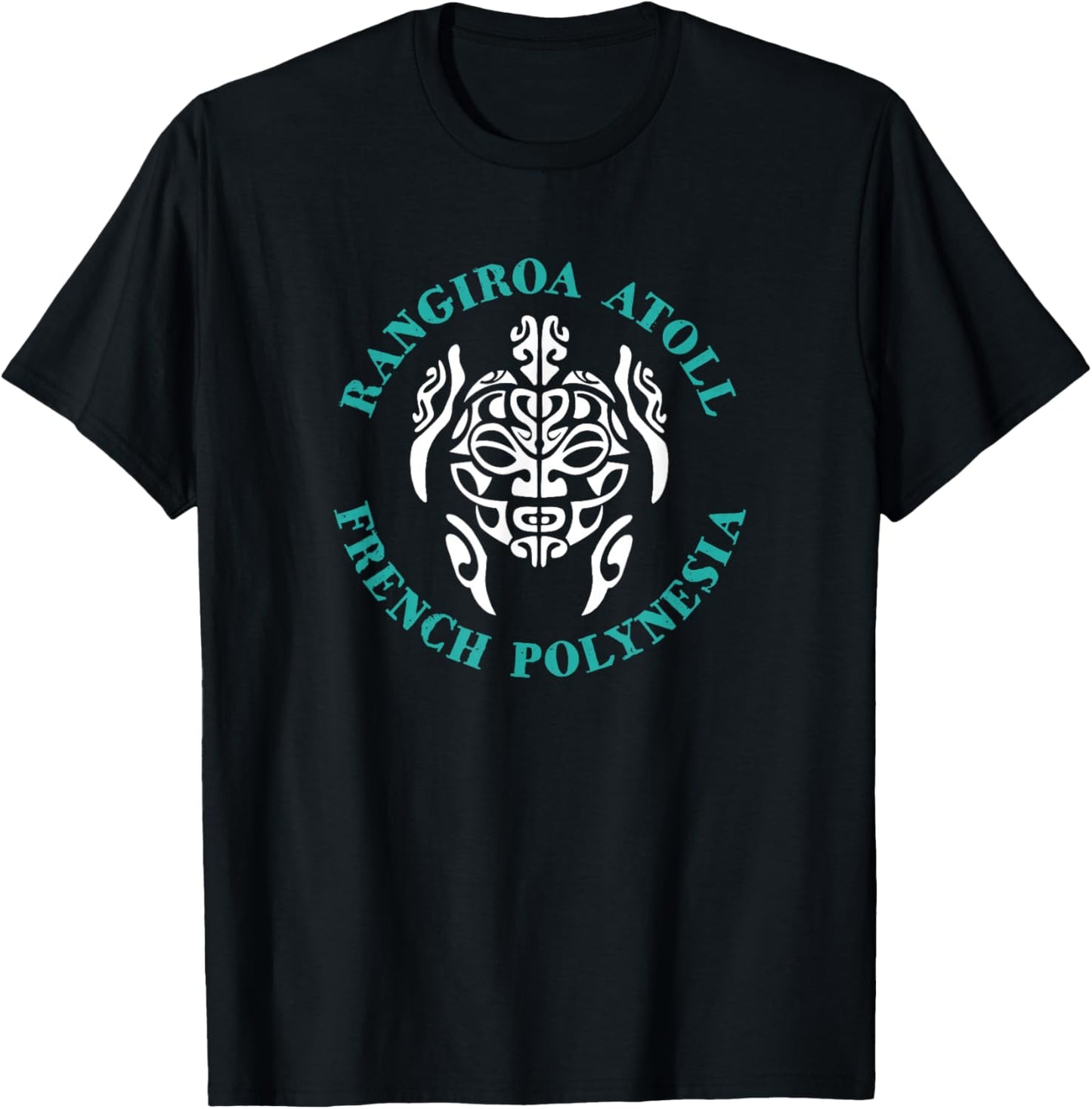 Rangiroa Sea Turtle, French Polynesia T-Shirt - T-Shirt | Black