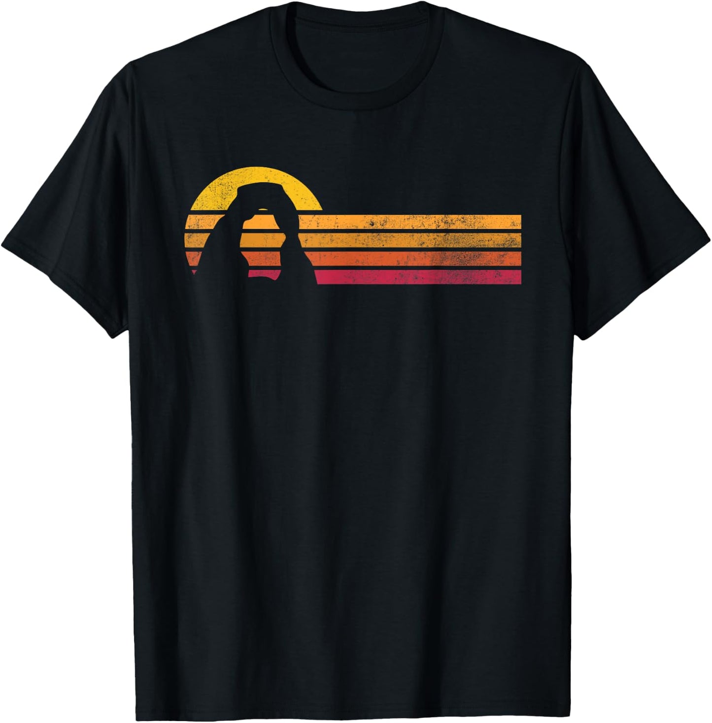 Retro Arches National Park Vintage Delicate Arch Utah T-Shirt - T-Shirt | Black