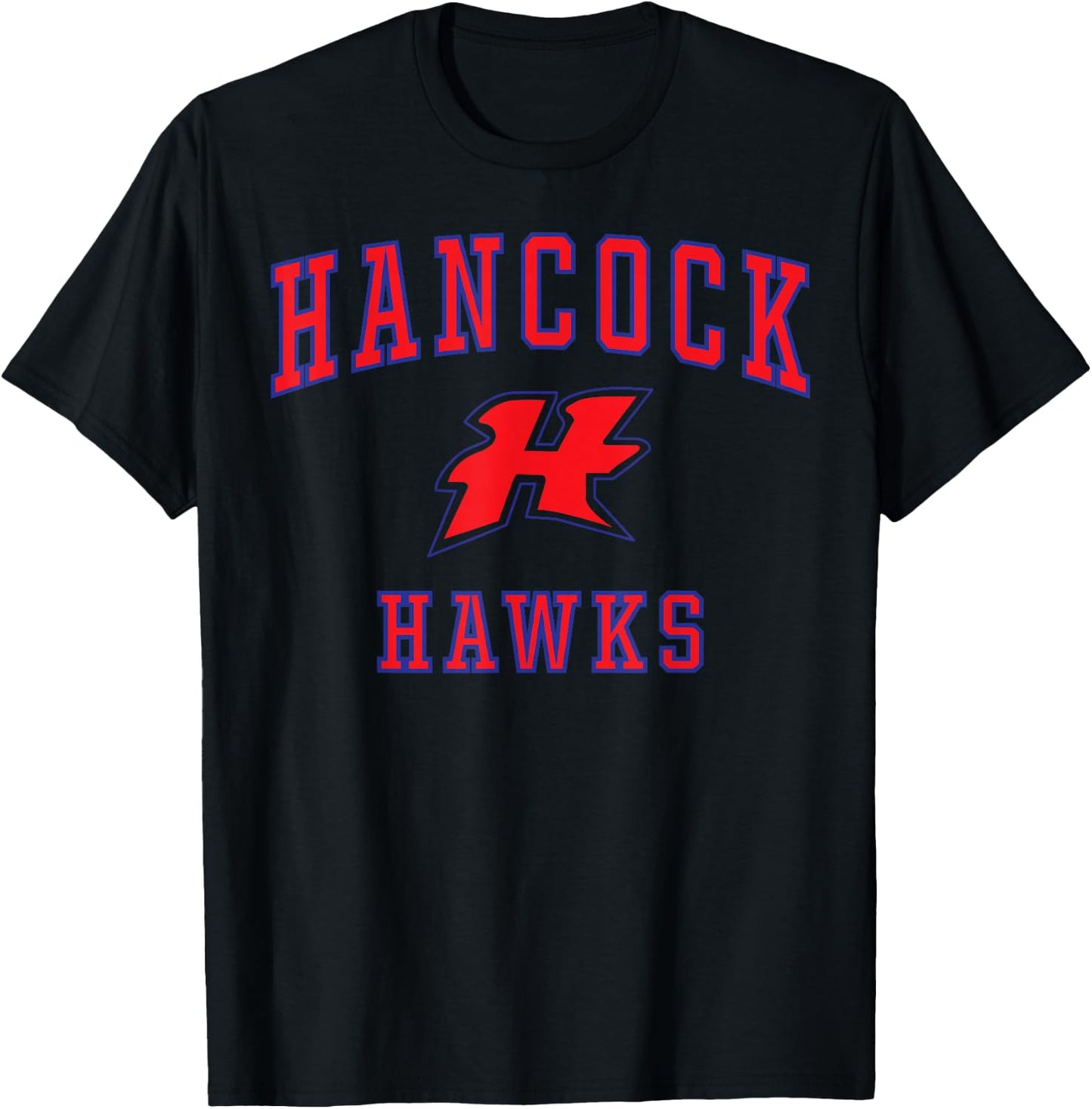 Hancock High School Hawks C1 T-Shirt - T-Shirt | Black