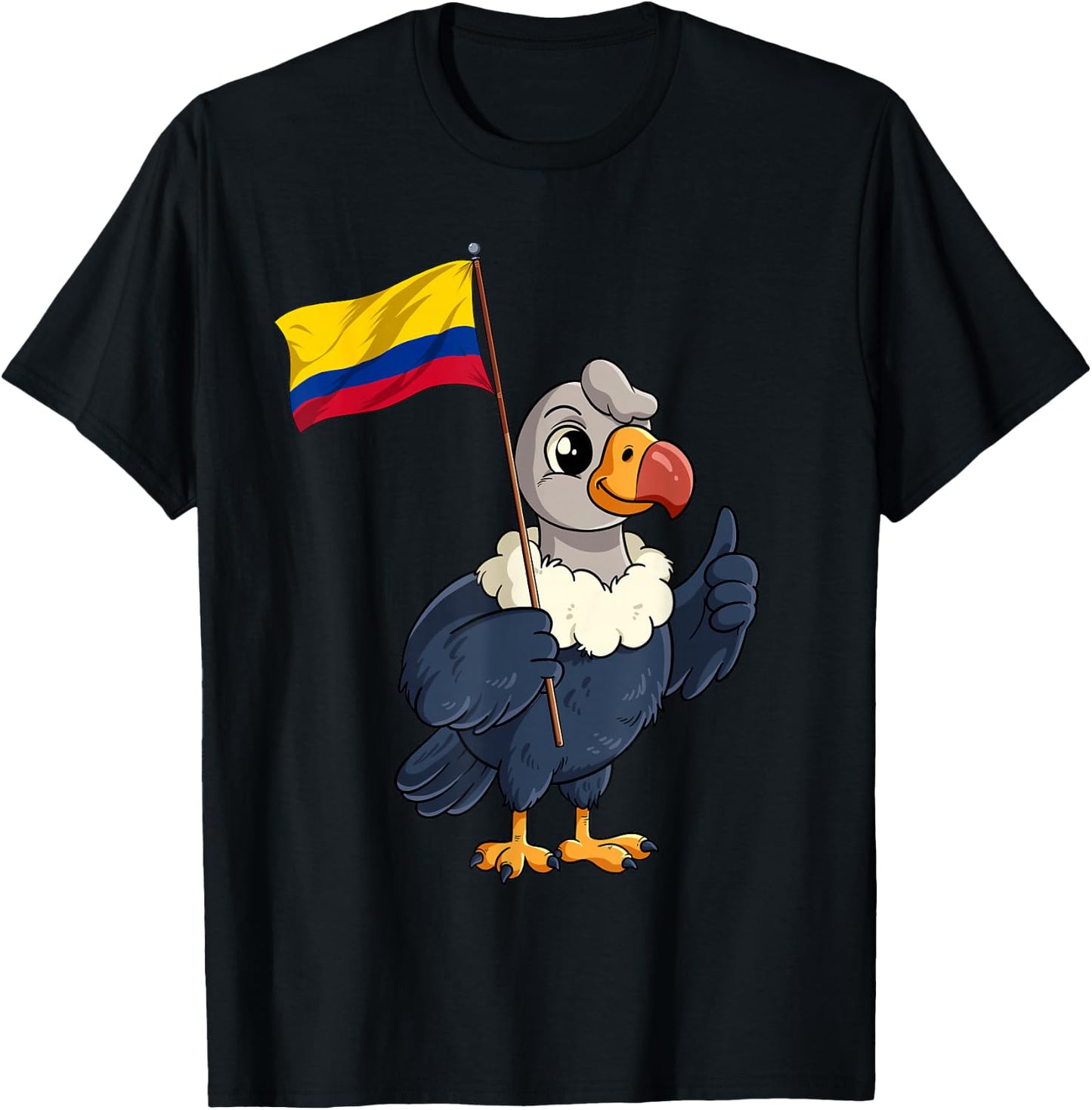 Andean Condor Colombia Flag T-Shirt - T-Shirt | Black