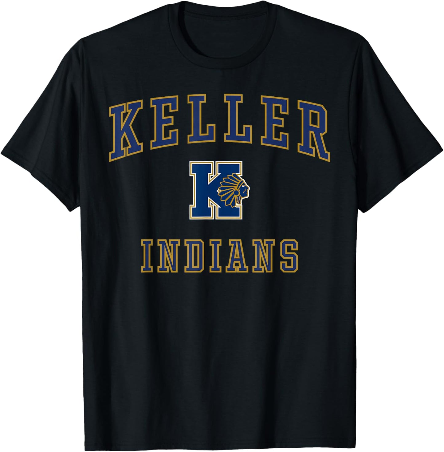 Keller High School Indians C1 T-Shirt - T-Shirt | Black