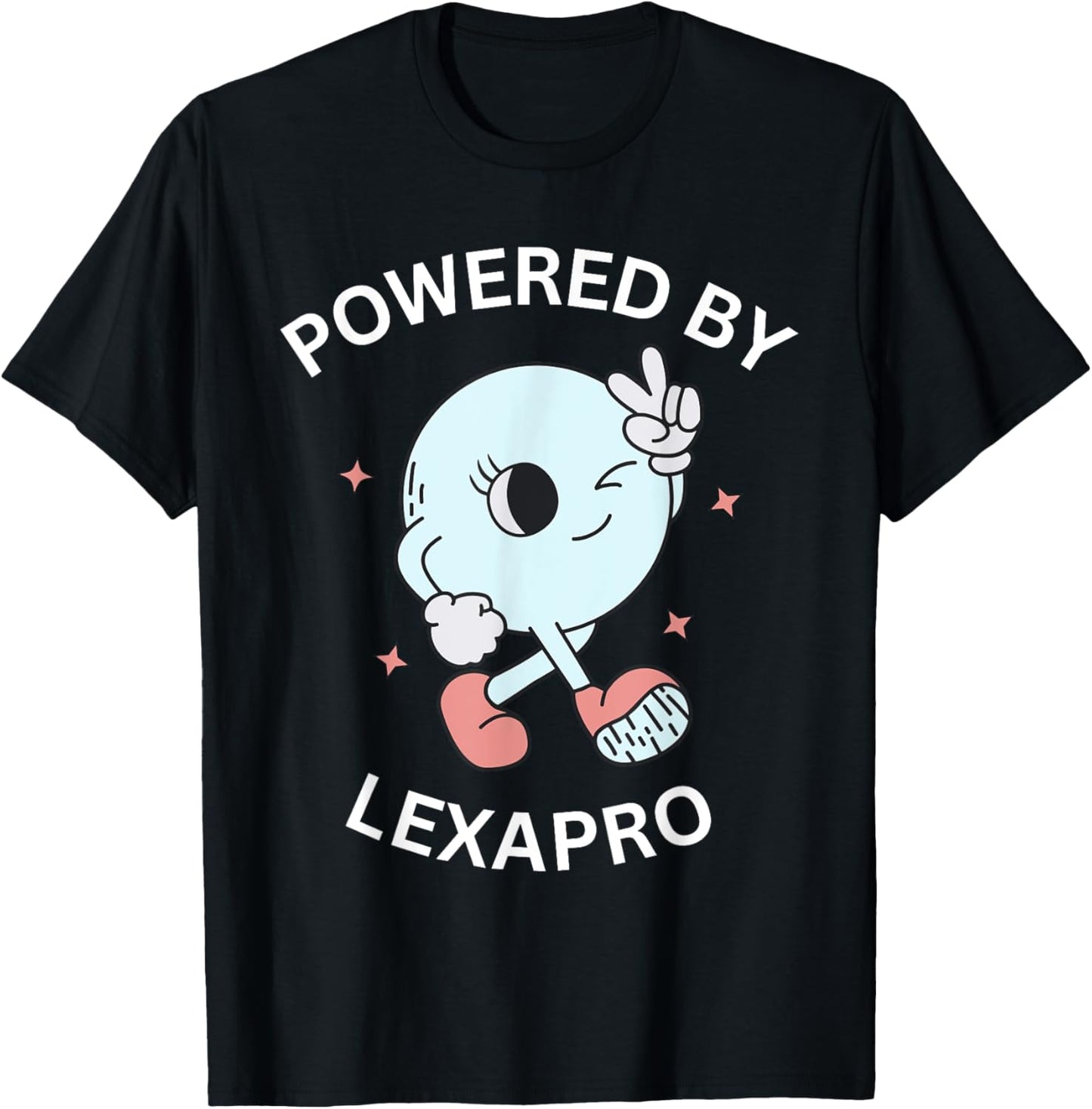 Powered By Lexapro T-Shirt - T-Shirt | Black