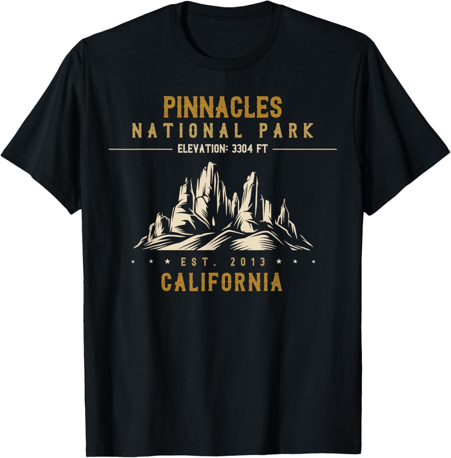 US National Parks - California - Pinnacles National Park T-Shirt - T-Shirt | Black