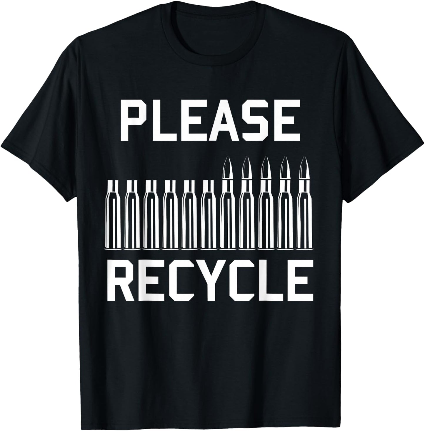 Please Recycle - Reloading, Handloading, Firearms T-Shirt - T-Shirt | Black