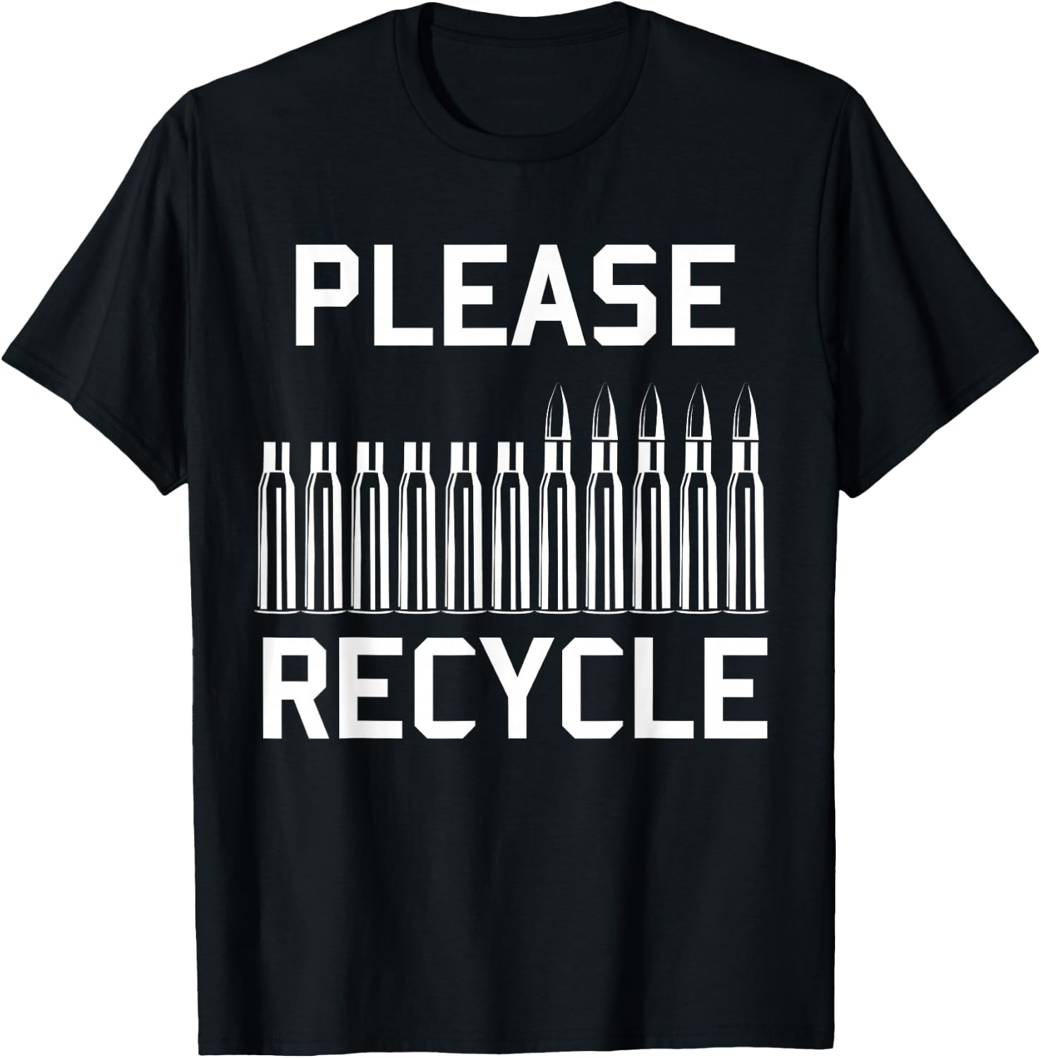 Please Recycle - Reloading, Handloading, Firearms T-Shirt - T-Shirt | Black