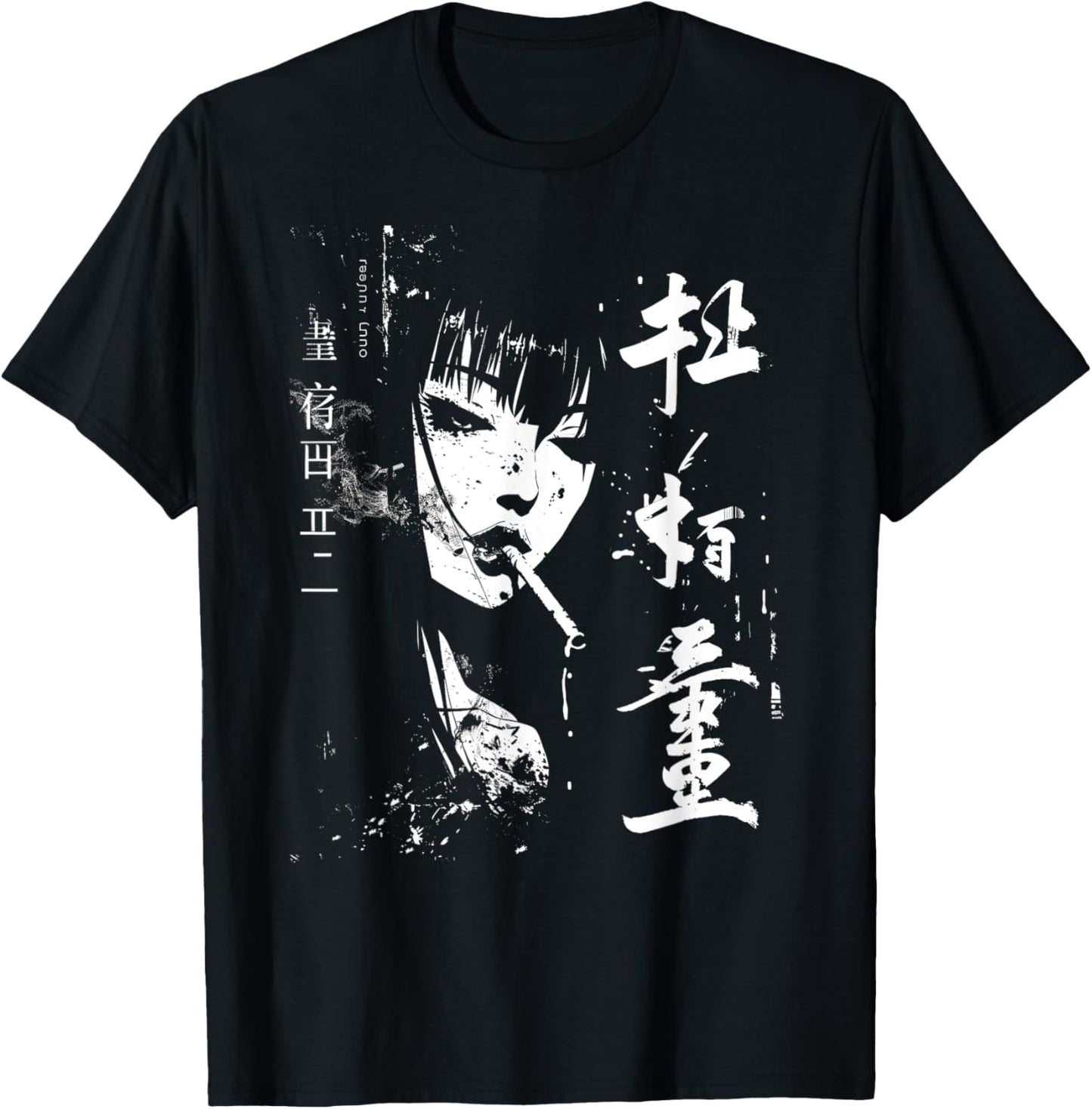 The Otaku Fan Co. Waifu Anime Horror Girl Aesthetic , Small, Black T-Shirt - T-Shirt | Black