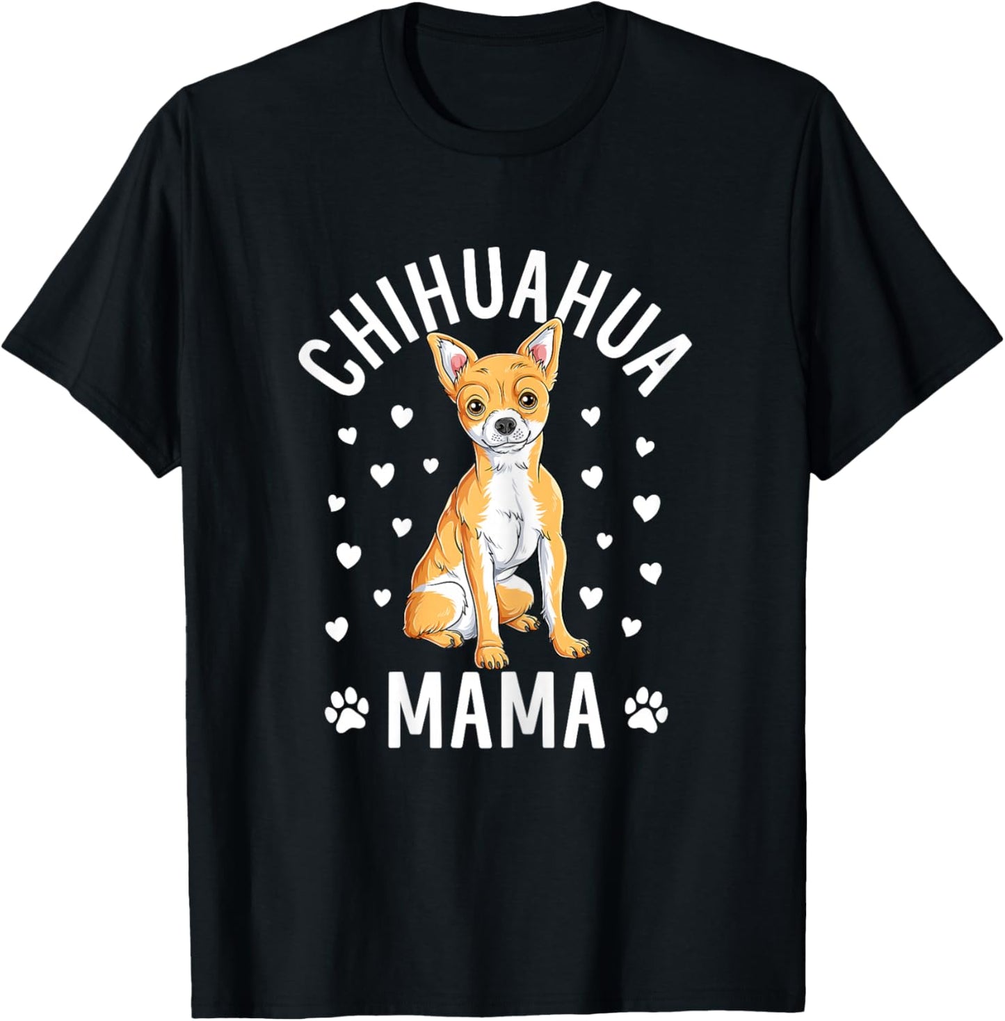 Chihuahua Mama Cute Dog Mom Puppy Women Girls T-Shirt - T-Shirt | Black