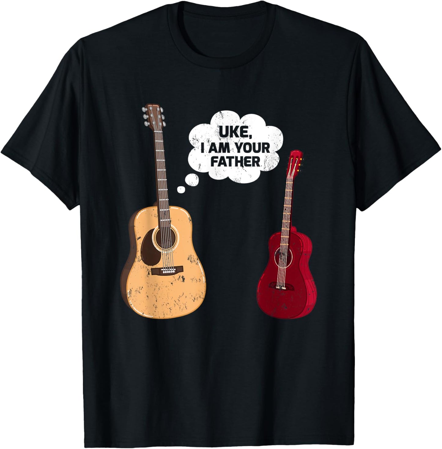 Uke I Am Your Father Funny Ukulele Guitar Music T-Shirt - T-Shirt | Black