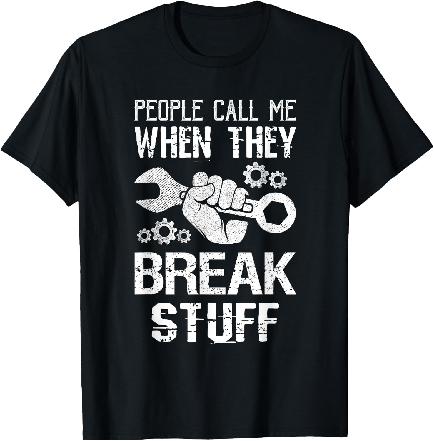 Mechanic Work Wrenching Repairman Costume Engine Mechanic T-Shirt - T-Shirt | Black
