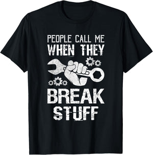 Mechanic Work Wrenching Repairman Costume Engine Mechanic T-Shirt - T-Shirt | Black