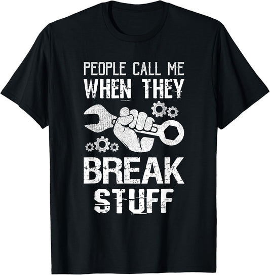Mechanic Work Wrenching Repairman Costume Engine Mechanic T-Shirt - T-Shirt | Black