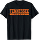 Tennessee Tennis Orange Vintage Text T-Shirt - T-Shirt | Black