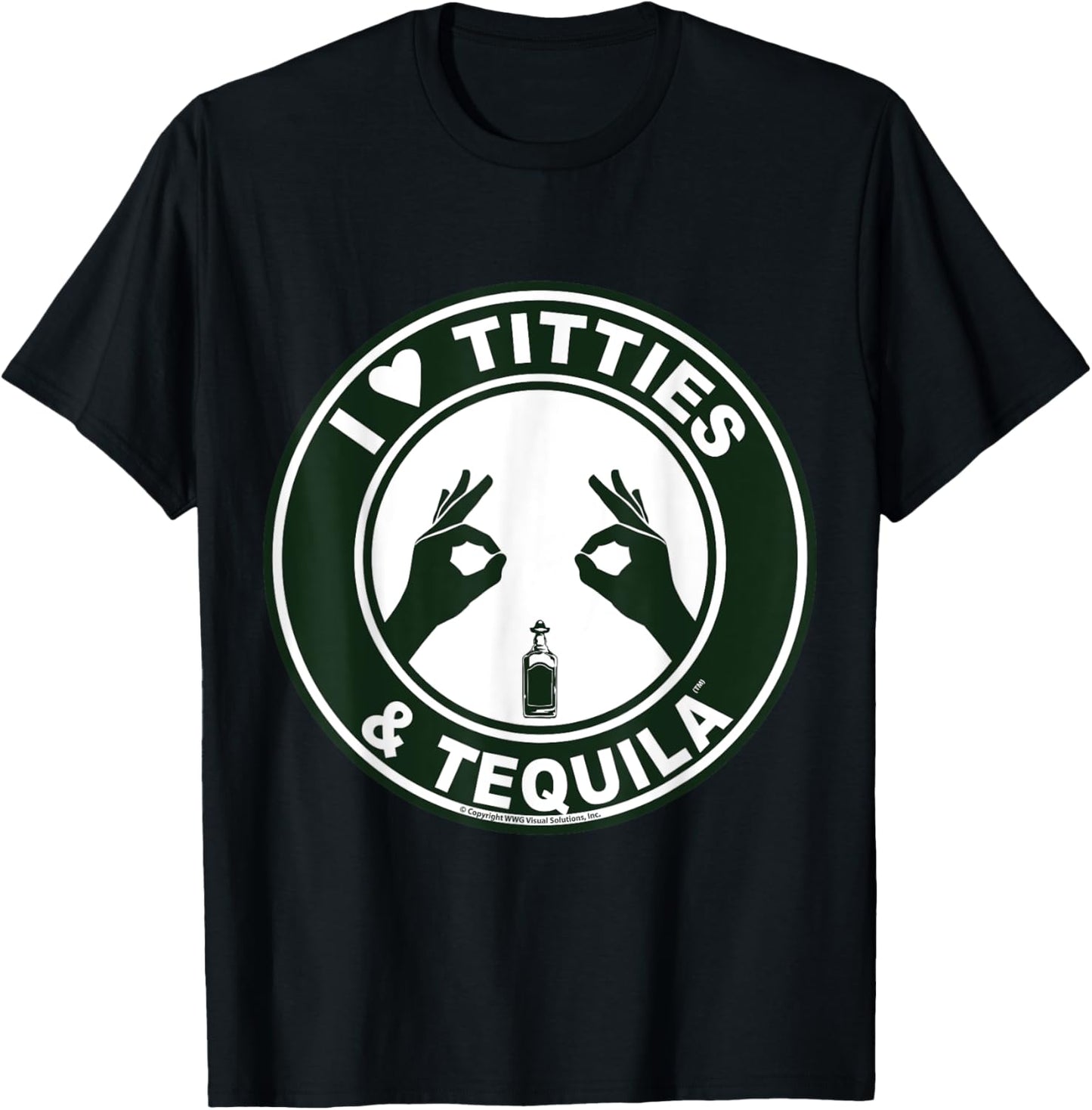 I Love Titties Tatas and Tequila T-Shirt - T-Shirt | Black