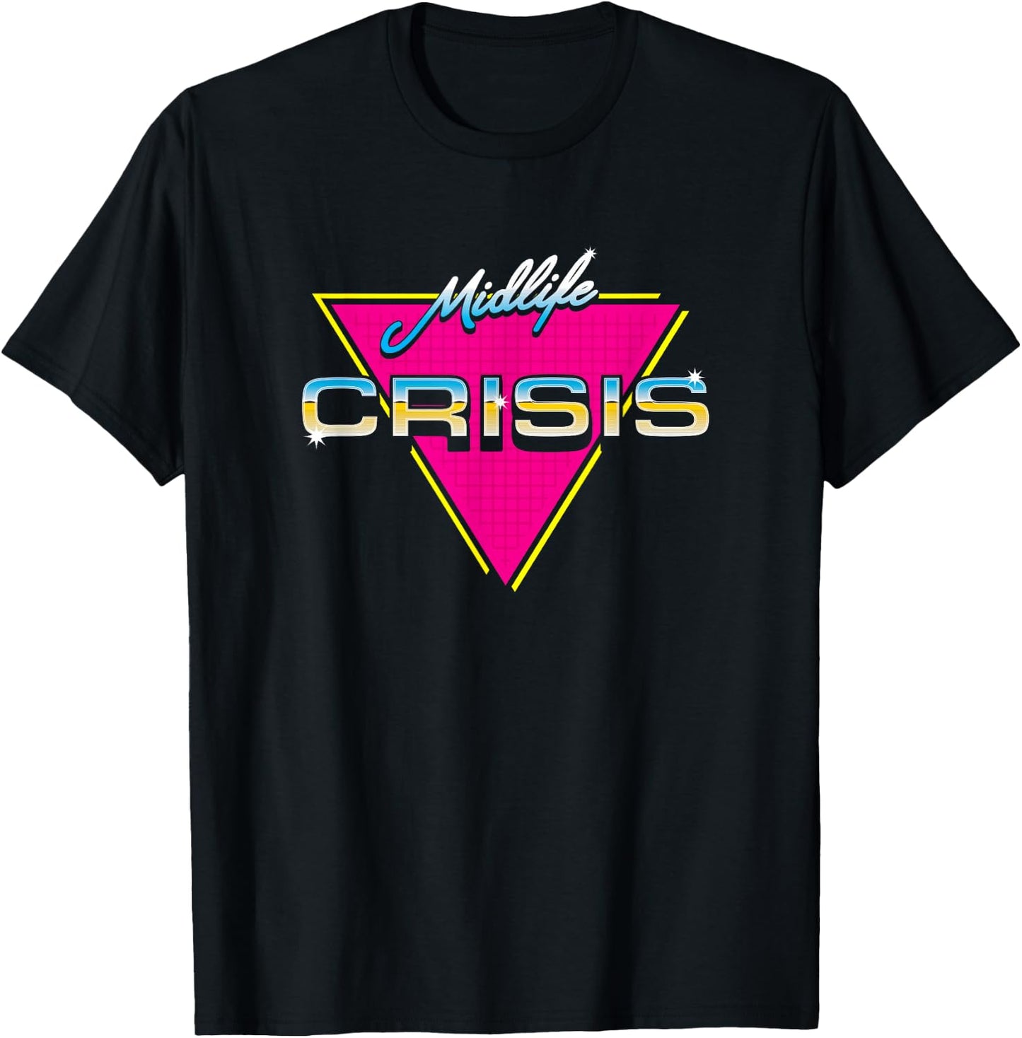 Midlife Crisis 80s T-Shirt - T-Shirt | Black