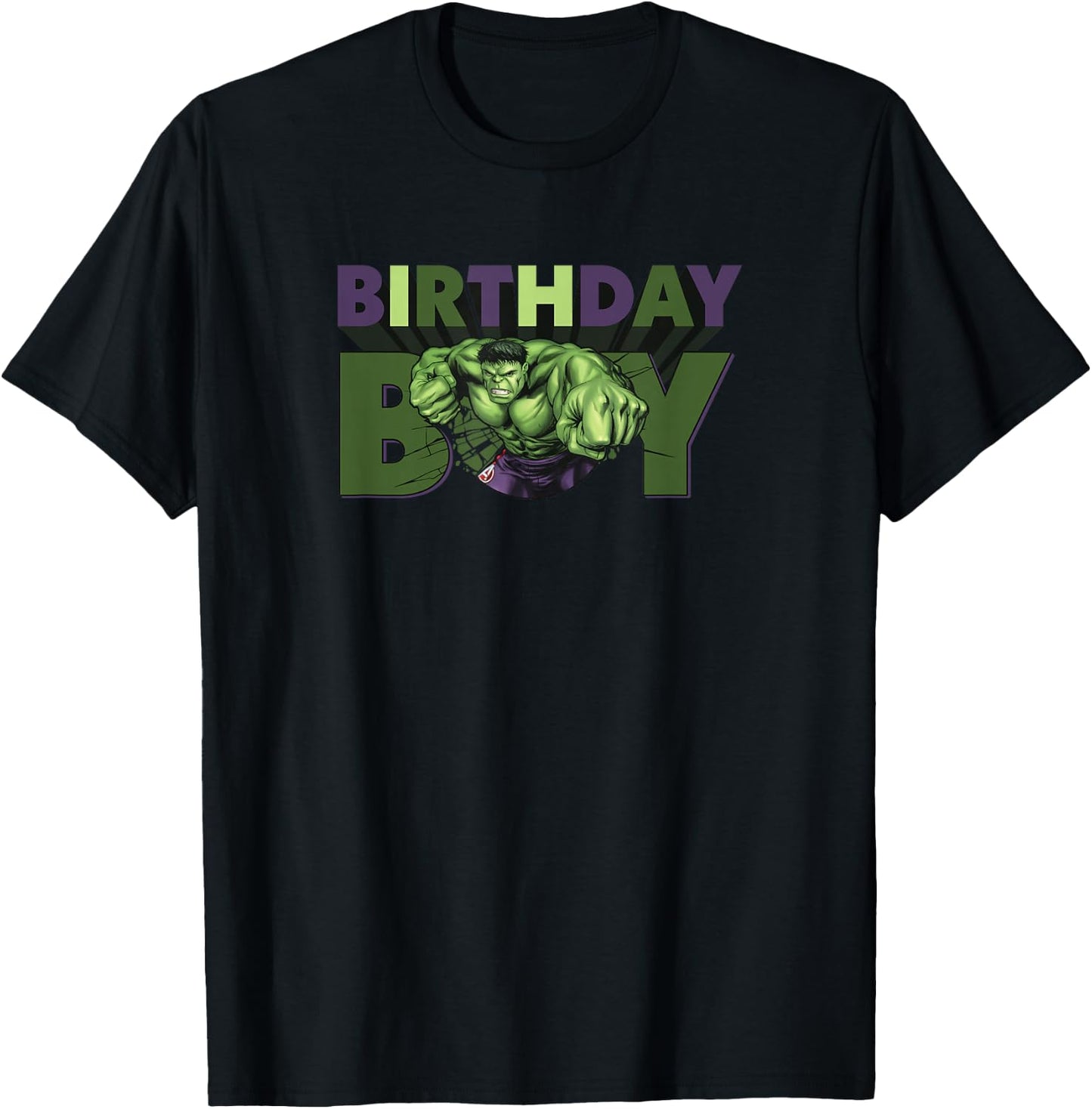 Marvel Avengers Incredible Hulk Smash Birthday Boy T-Shirt - T-Shirt | Black
