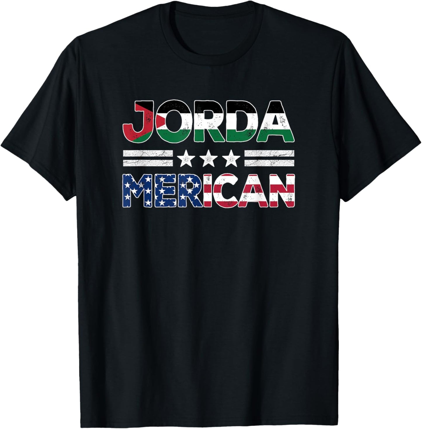 JordaMerican Half Jordanian American Flag US Dual Citizen Men T-Shirt - T-Shirt | Black
