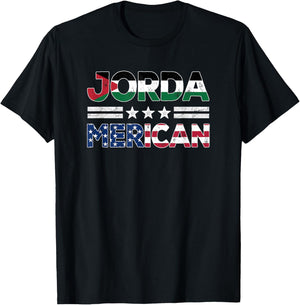 JordaMerican Half Jordanian American Flag US Dual Citizen Men T-Shirt - T-Shirt | Black